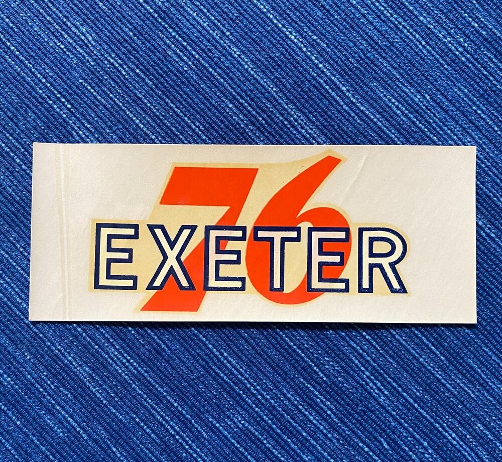 Vintage Union 76 Oil Exeter California Water Decal Gas Station Travel Souvenir